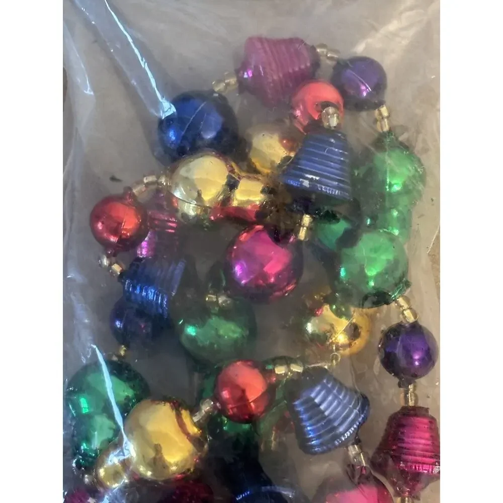 Vintage Midwest Of Cannon Falls Hand blown Glass Garland Czech Republic NOS 6 Ft